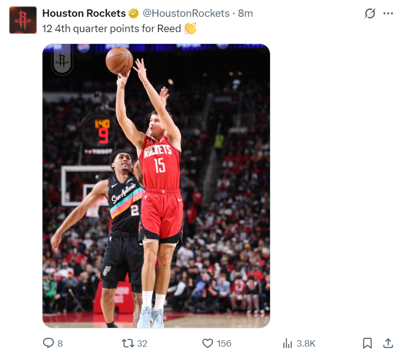 华体会hth体育官网入口-谢泼德末节12分登全美热搜!火箭官方为他鼓掌 休媒盼给核心地位
